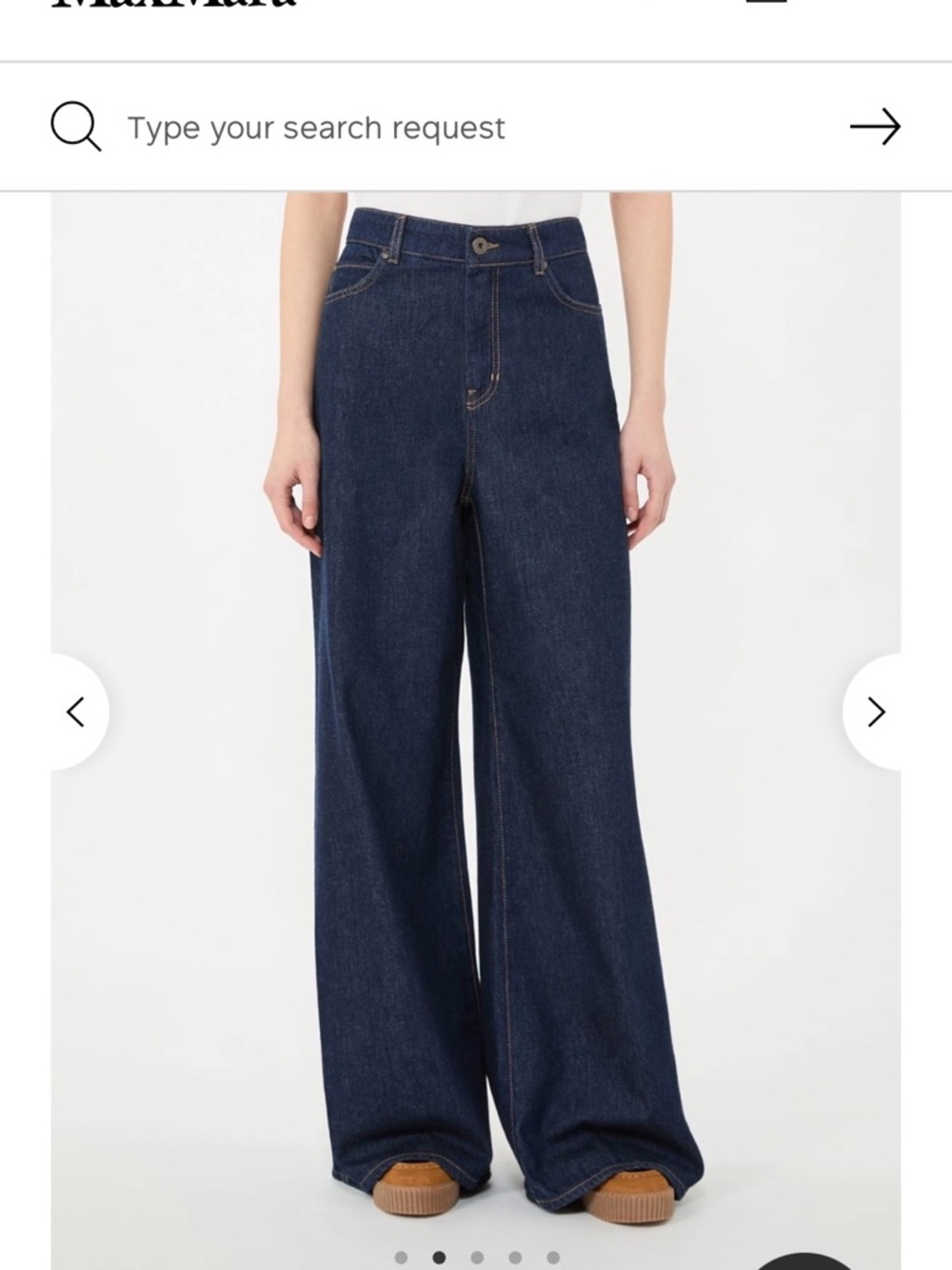 MaxMara Wide-Leg Deep Blue Denim Jeans